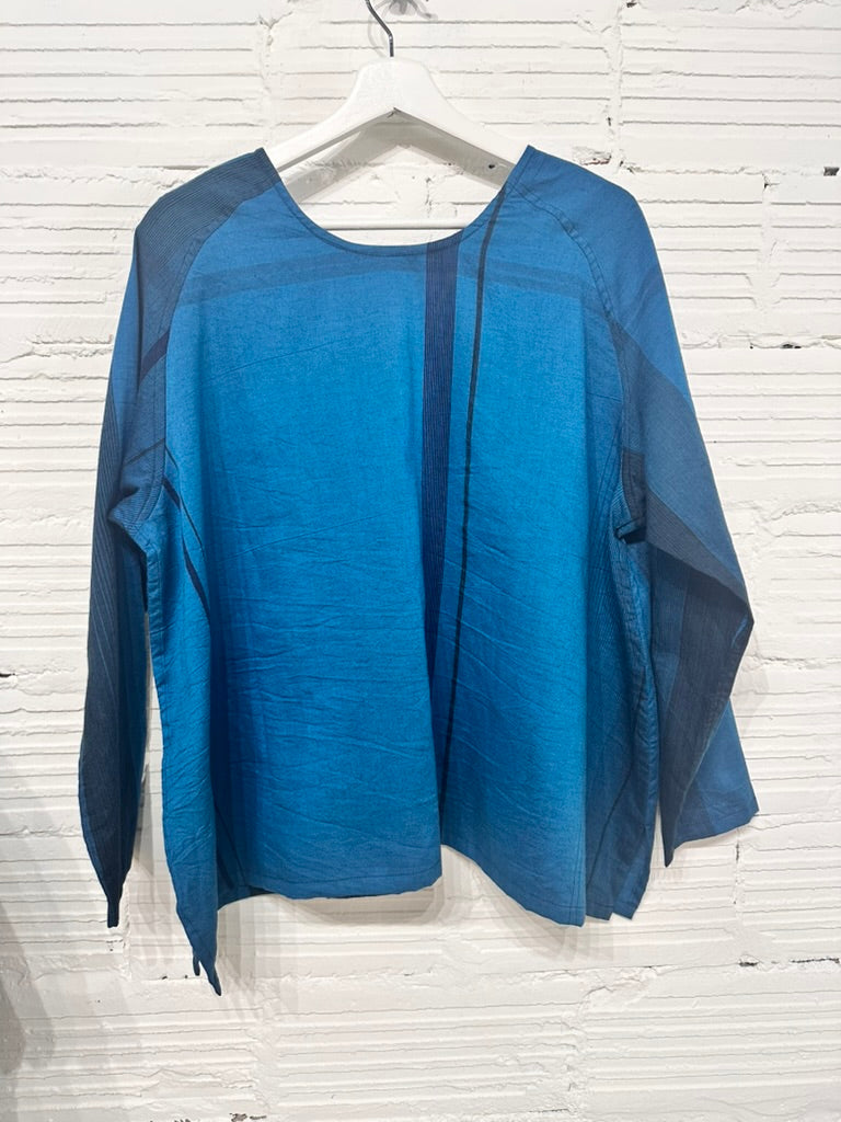 Tamaki-Niime T-Ragi Cotton Scoop Top