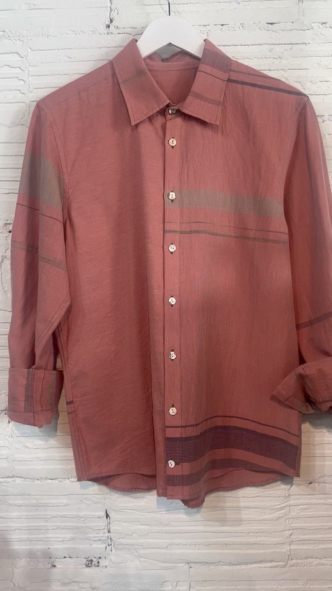 Button Down Shirt -Long Sleeve in Organic Cotton by Tamaki-Niime