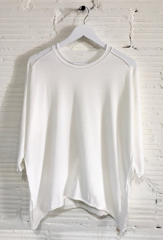 Nuime Futo Mid Sleeve Fine Organic Cotton Woven Top Gender Free by Tamaki-Niime