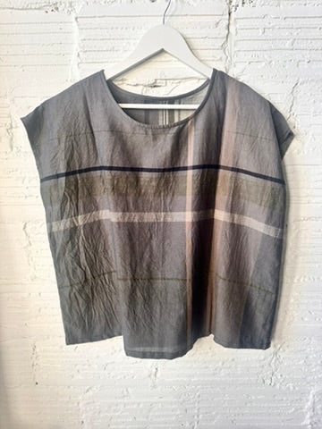 Suton tee short cap sleeve in organic Japanese cotton