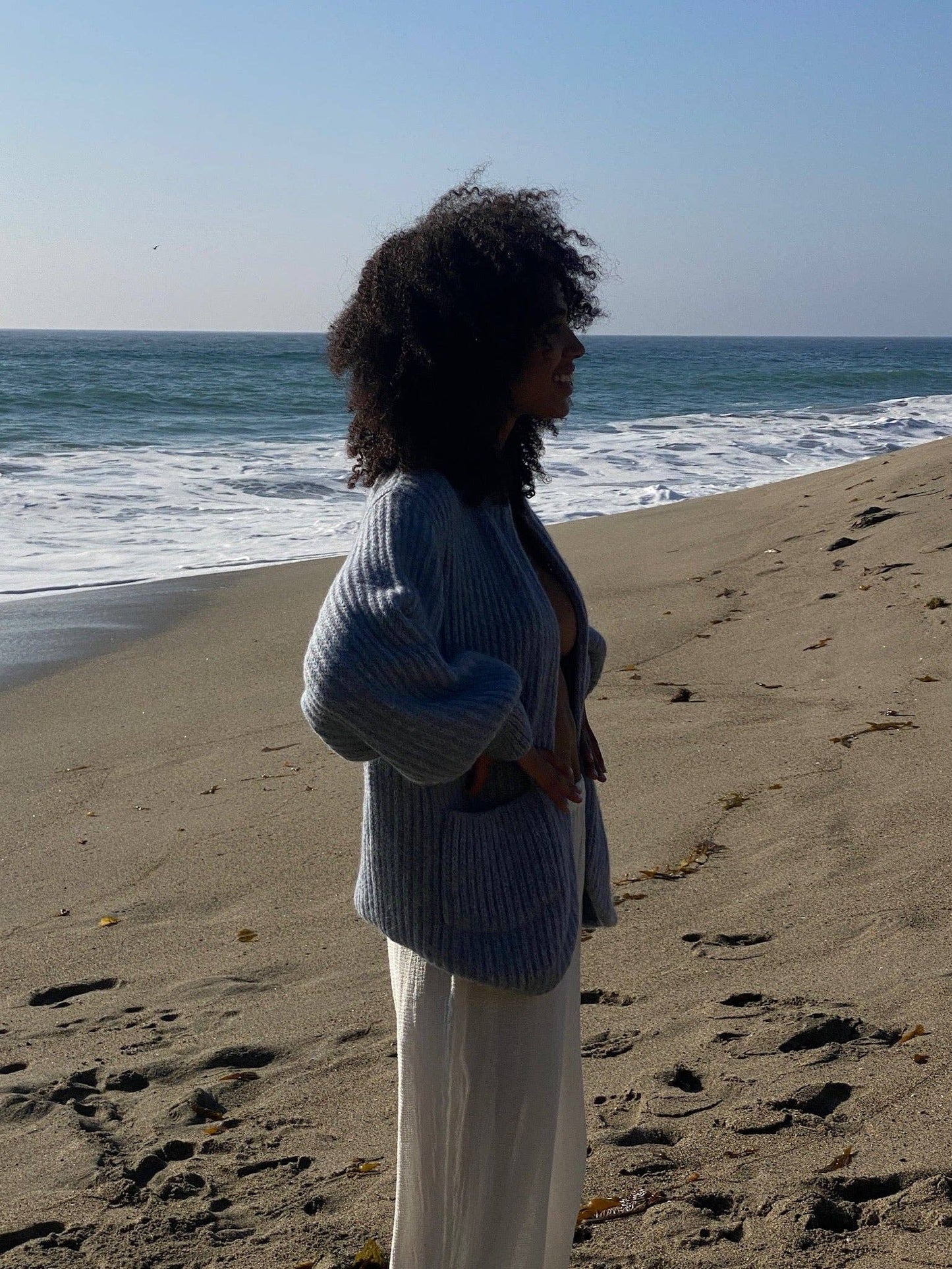 Na Nin - Dylan Knitted Alpaca Coat: Ivory / O/S