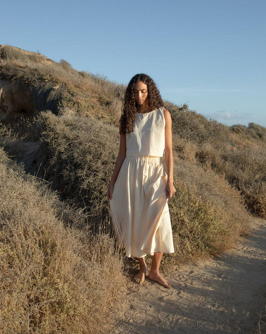 Honest Cotton - Palmer Skirt: Ivory / L/XL