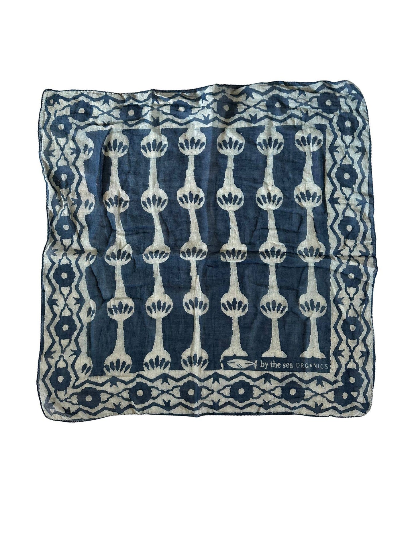 Indigo Gauzy Organic Cotton Bandana