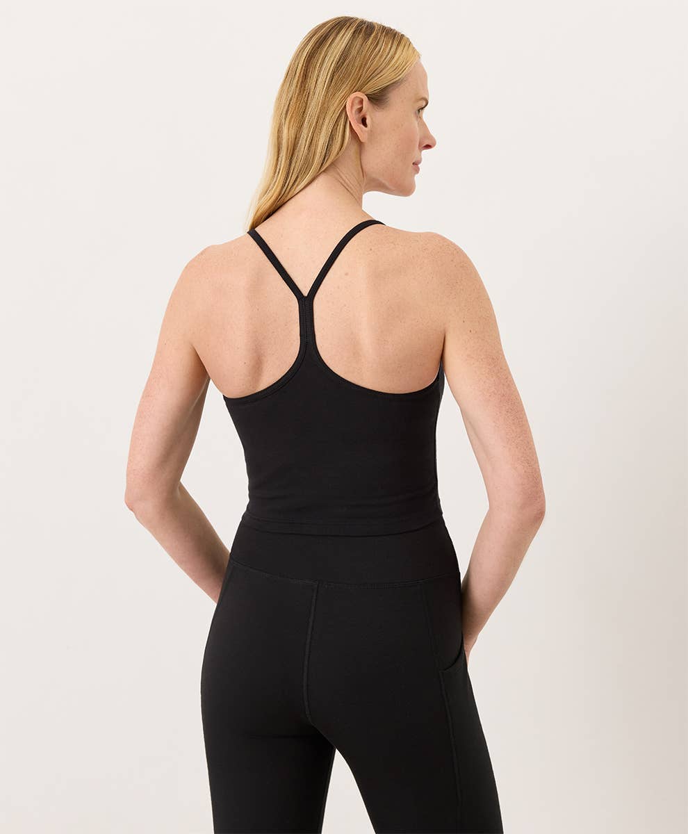 Pact - Women's On The Go-To Shelf Bra Tank: Black / Medium