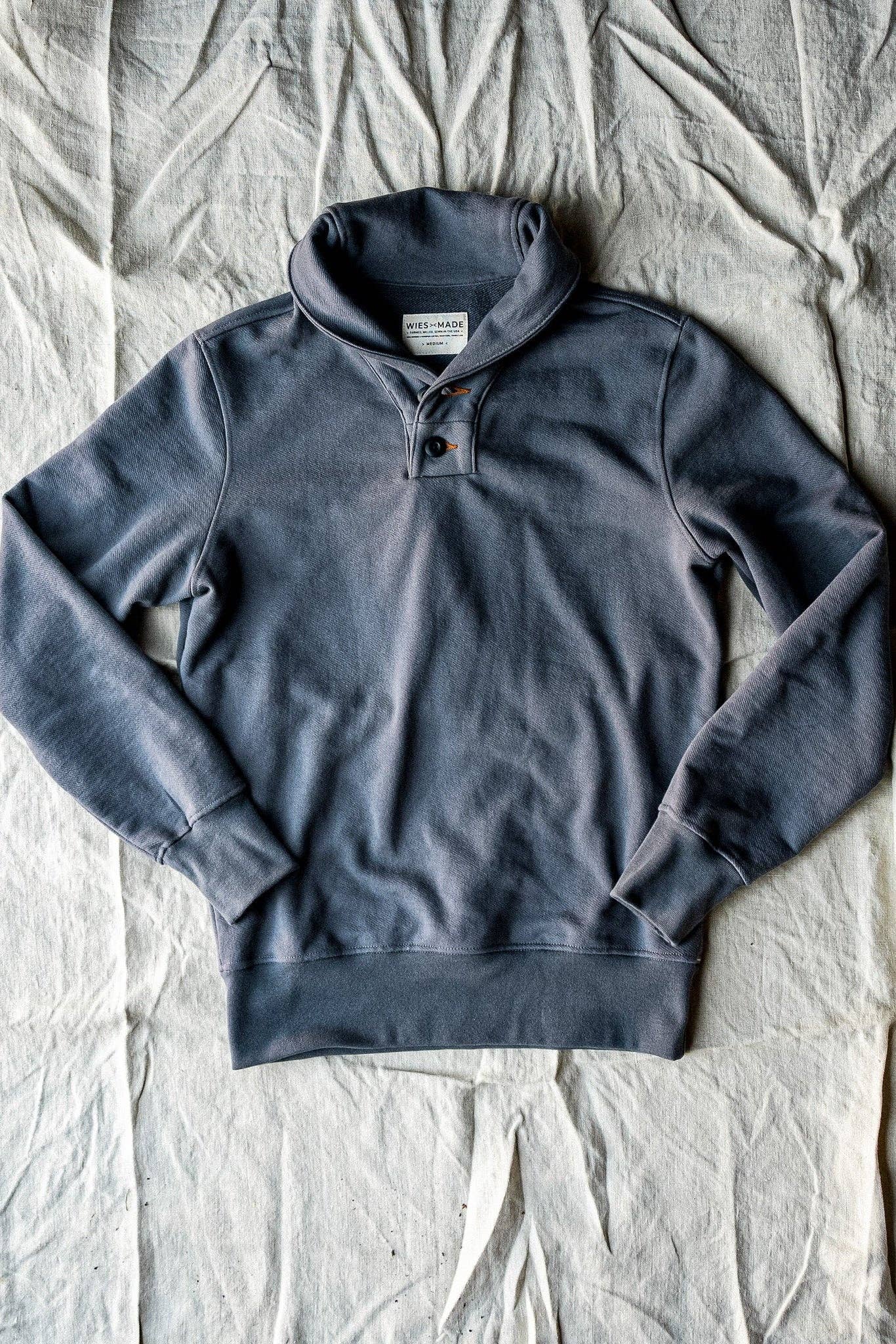 WiesMade - Men | Bodega Shawl Pullover | 14oz 100% Cotton French Terry - Pebble: Pebble / M