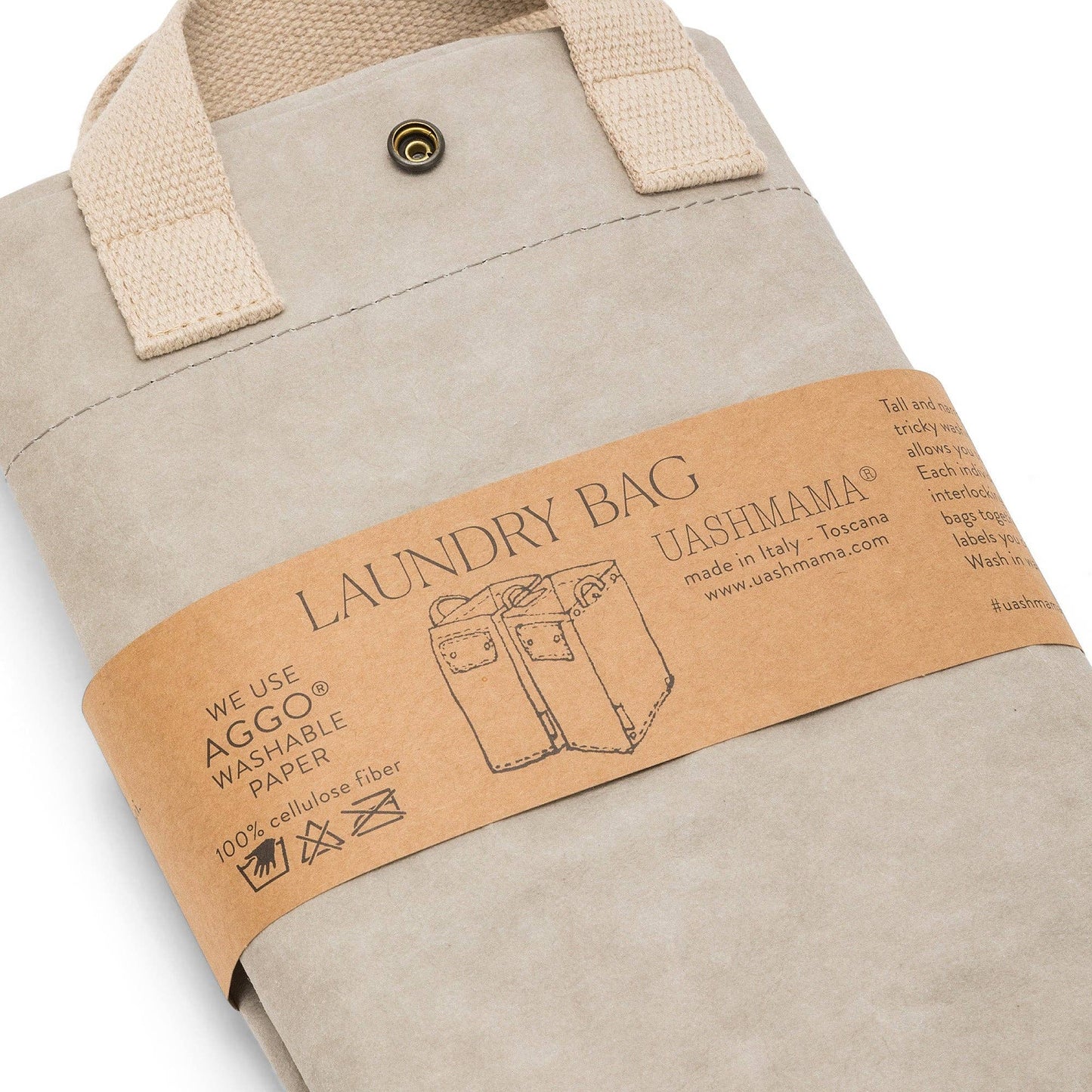 Uashmama - LAUNDRY BAG HAMPER: Dark Grey