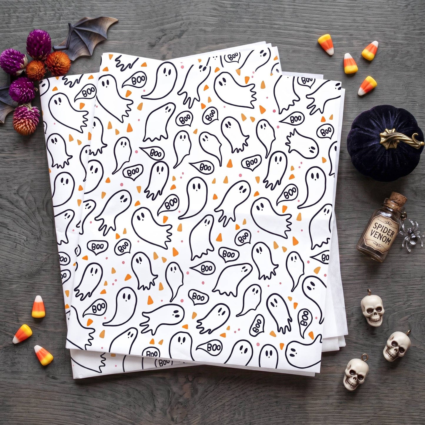 Coaco - Tissue Paper, Custom Tissue Paper, Printed Tissue Paper: 20 Sheets / White / 20x18
