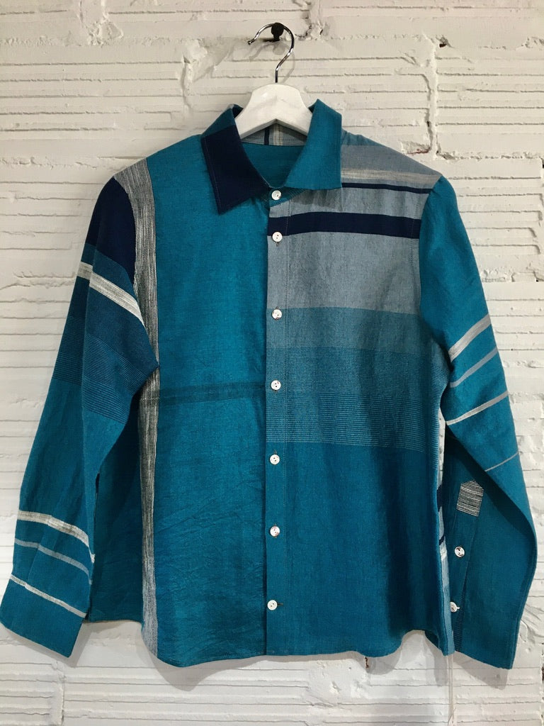 Button Down Shirt -Long Sleeve in Organic Cotton by Tamaki-Niime