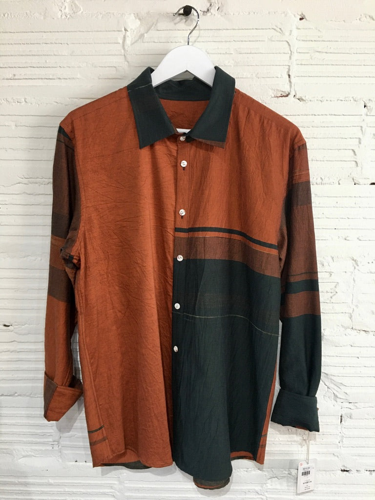 Button Down Shirt -Long Sleeve in Organic Cotton by Tamaki-Niime