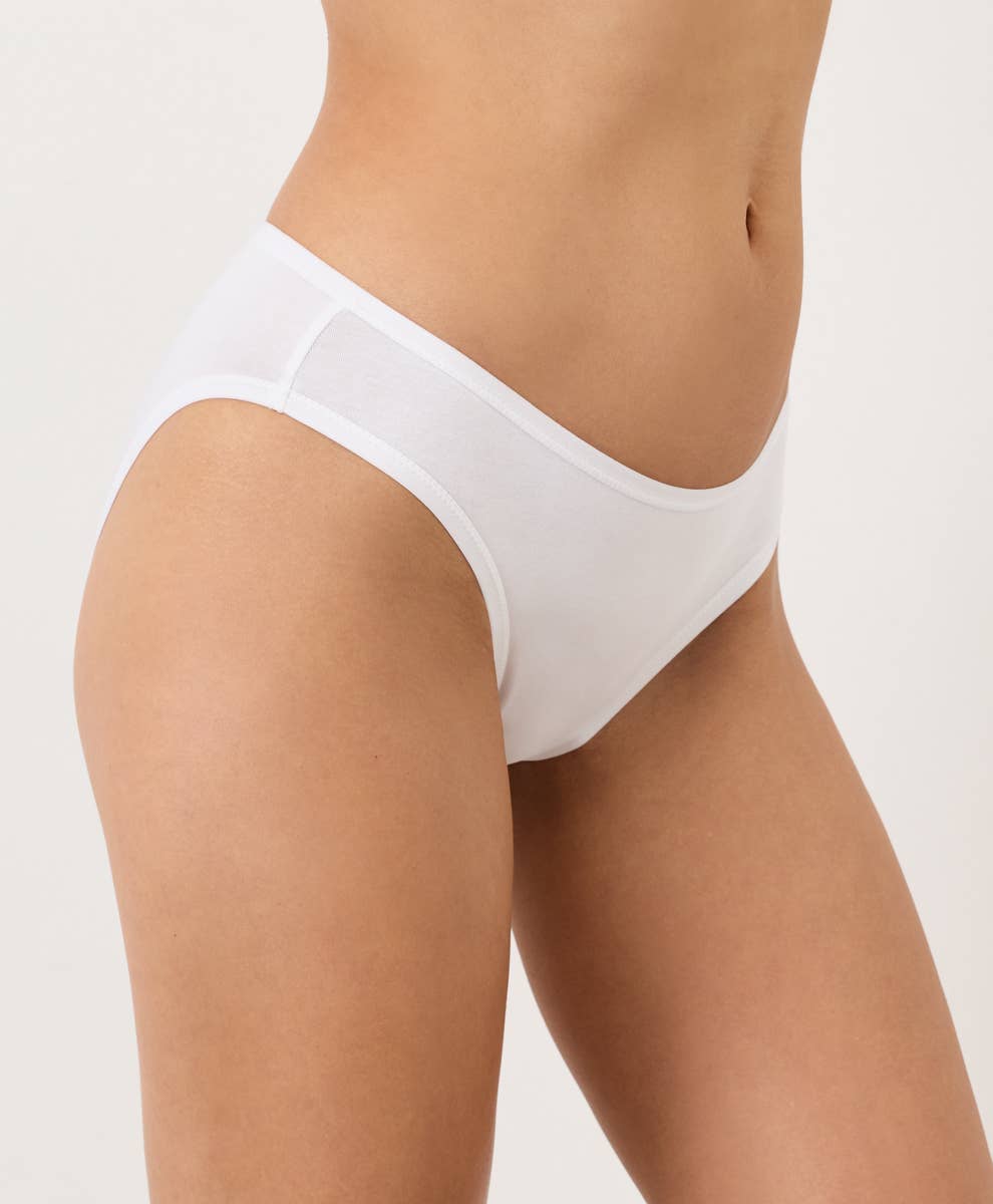 Pact - Women's Everyday Classic Fit Bikini: White / Small