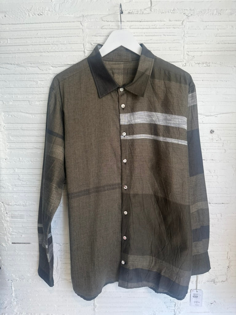 Button Down Shirt -Long Sleeve in Organic Cotton by Tamaki-Niime