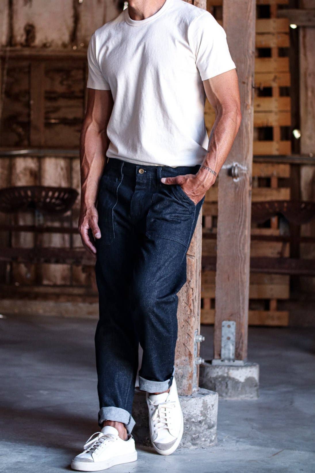 WiesMade - Scout Jean | Ocean Wash  Denim Military Pant: Ocean Wash / 32.5 / 33