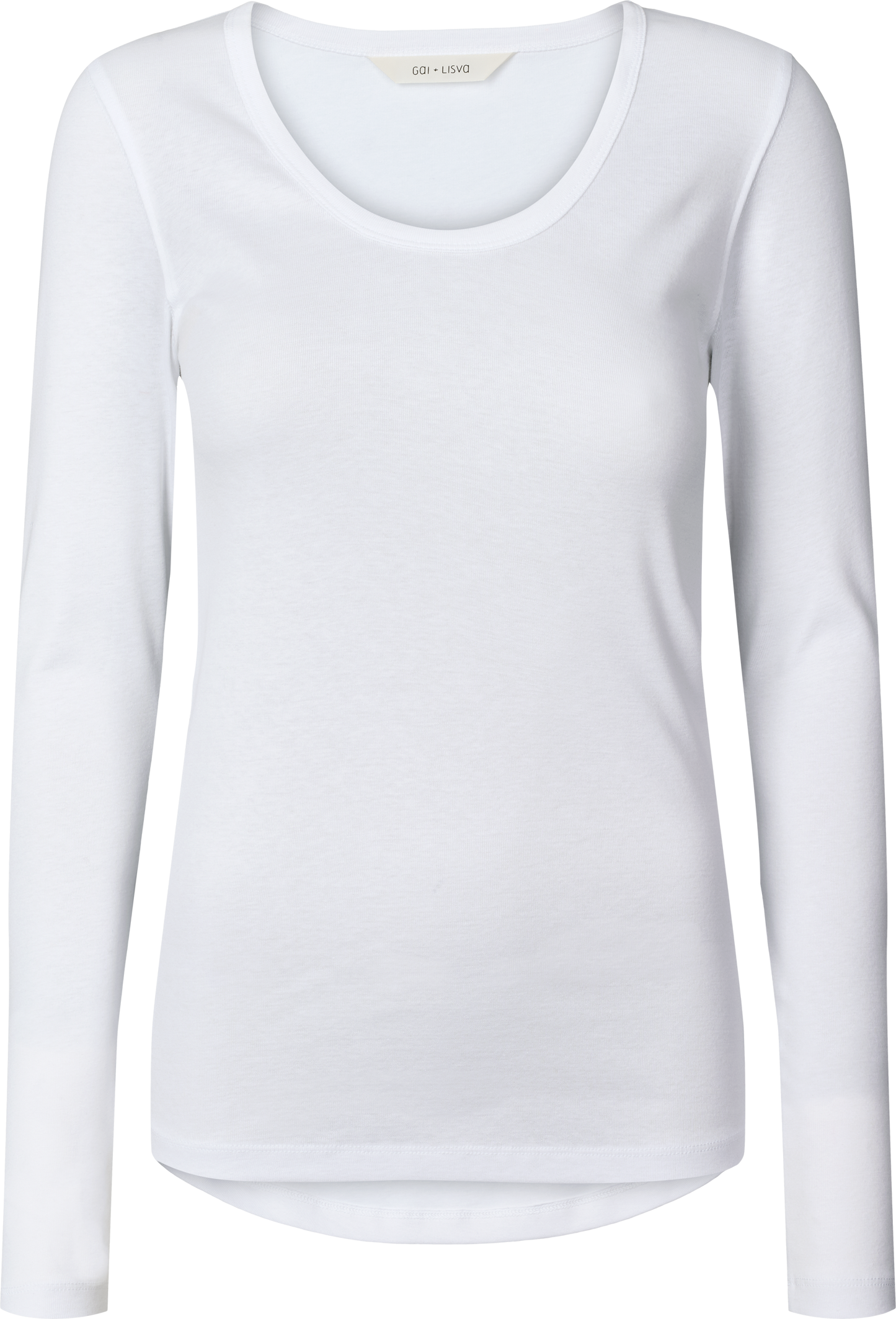 gai-lisva - Ivy Cotton 1x1 RIB L/S Tee GOTS 243975 - White: L