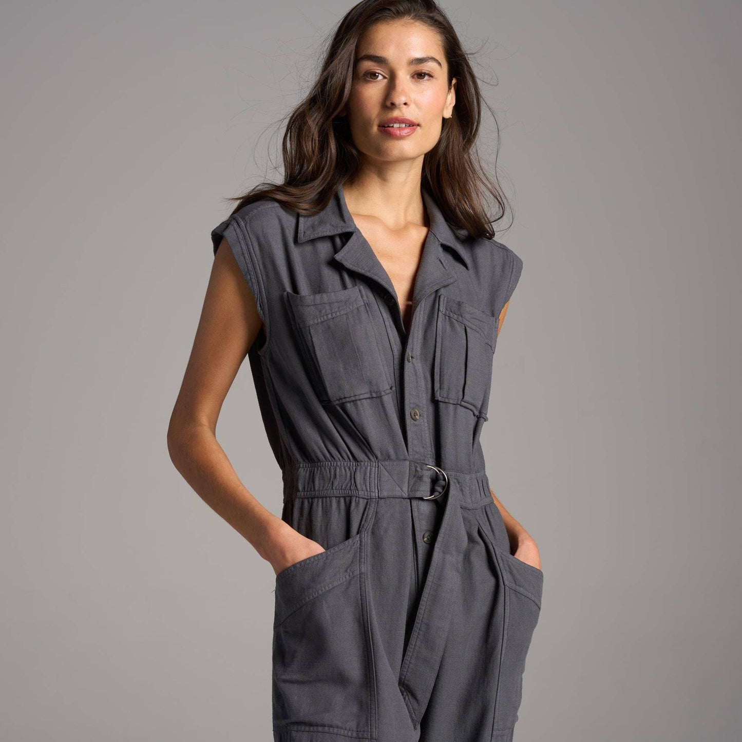 Rowan - Lincoln Muscle Tank Jumpsuit: Blue Dusk / S / WWJR0003