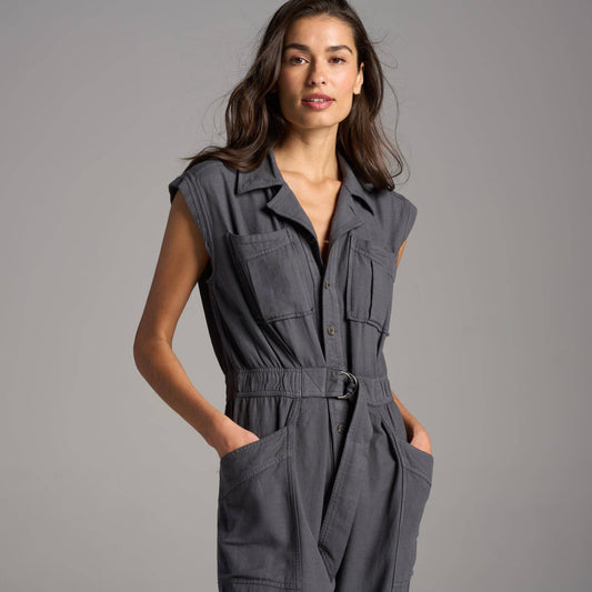 Rowan - Lincoln Muscle Tank Jumpsuit: Blue Dusk / S / WWJR0003