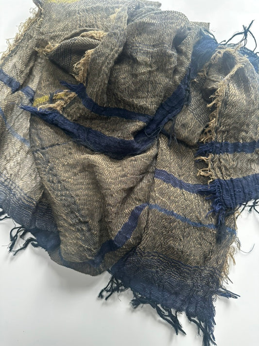 Roots Cotton Square Shawl from Tamaki Niime Japan  43'' square