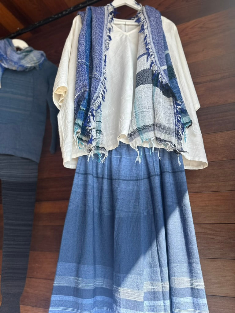 Powan Organic Cotton Woven Skirt from Japan