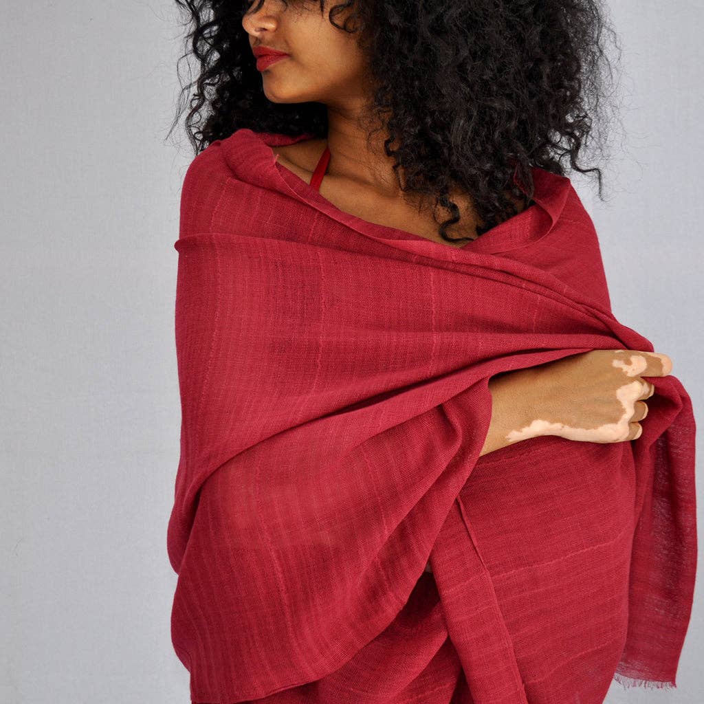 SLATE + SALT - Classic Cotton Wrap Scarf: Gold