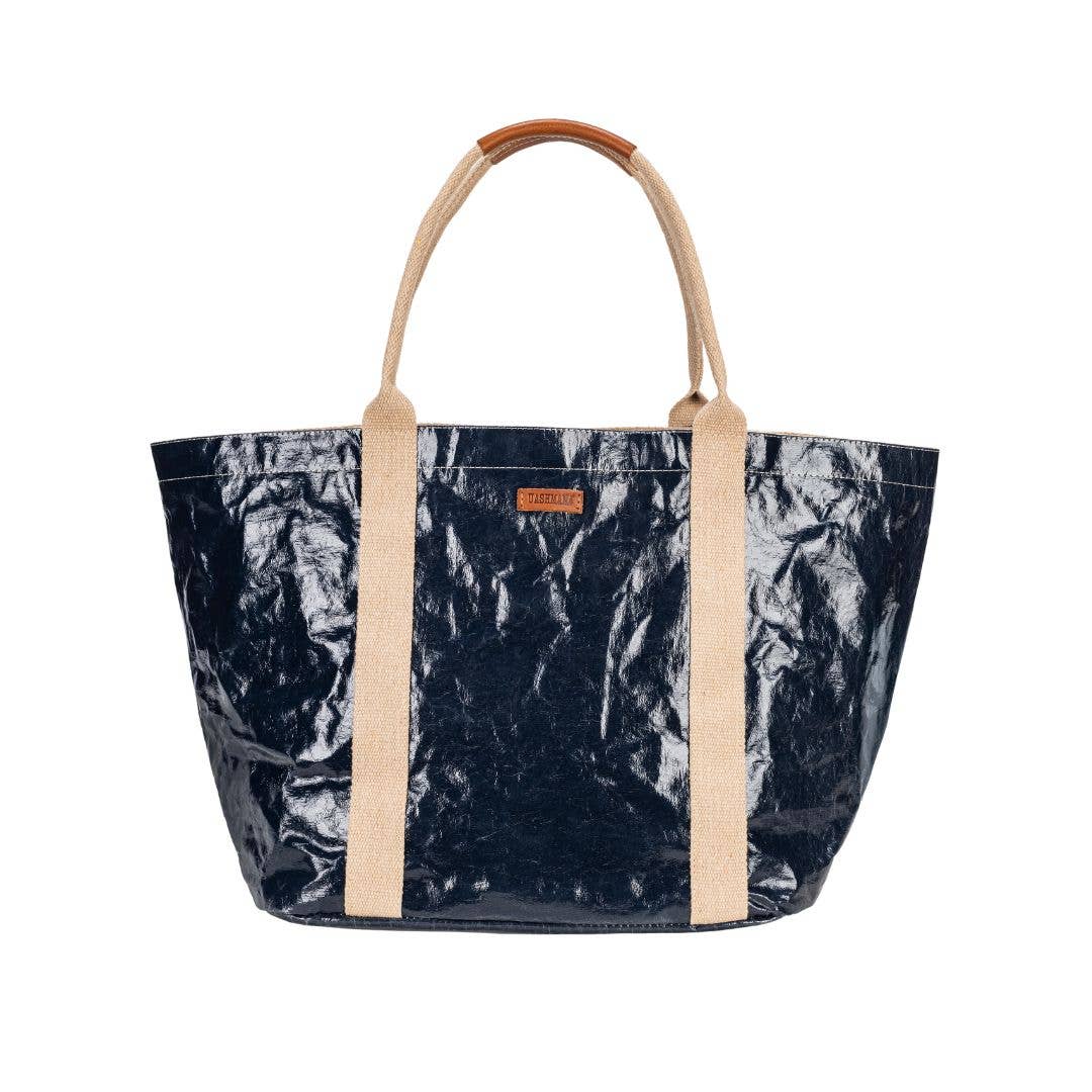 Uashmama - GIULIA GLOSSY TOTE BAG: Glossy Blue / XSmall