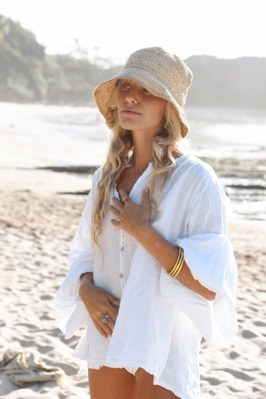 Linen Lily Blouse // Blanco