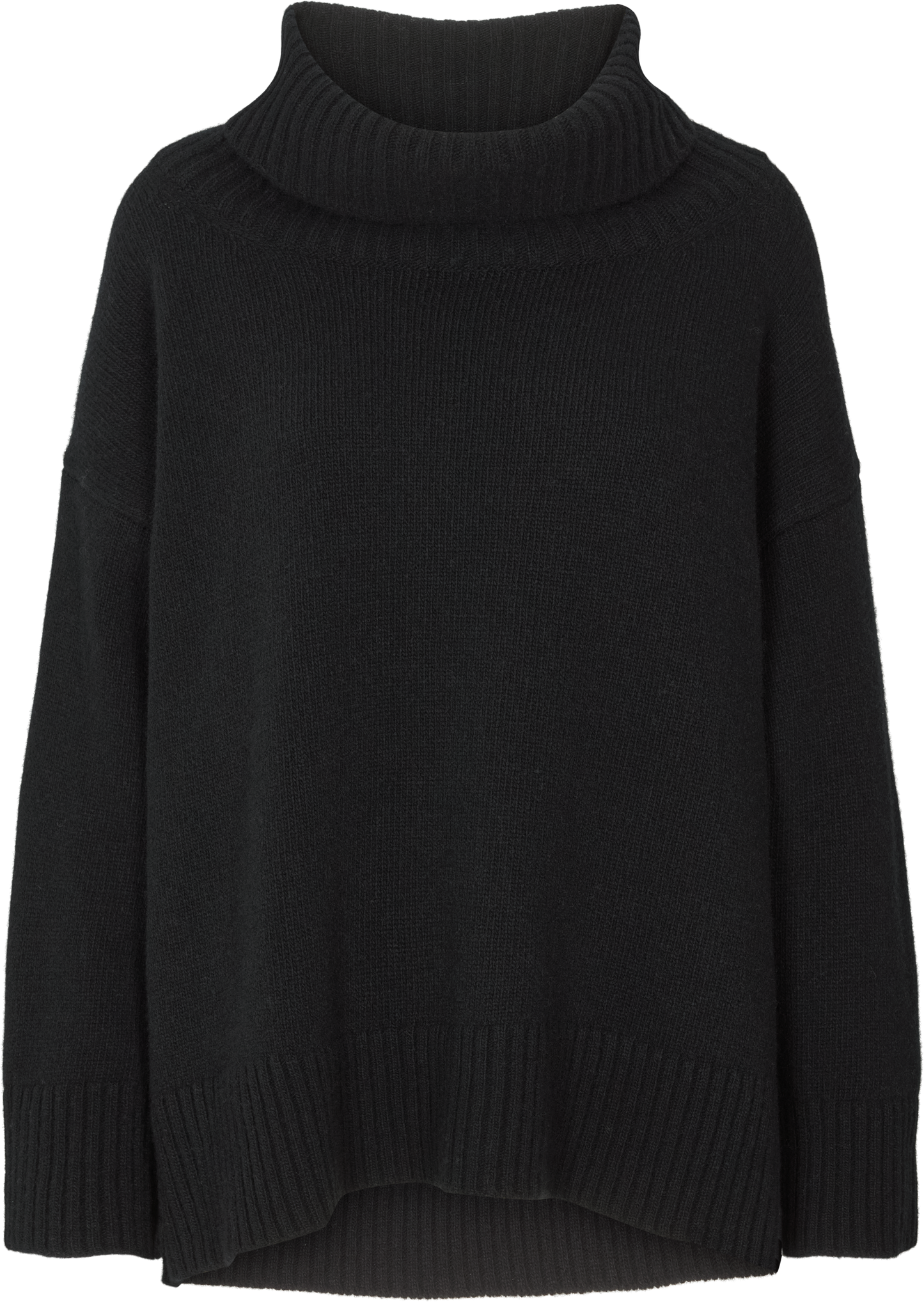 Vera Lambswool RElaxed Mock Sweater- Black: S
