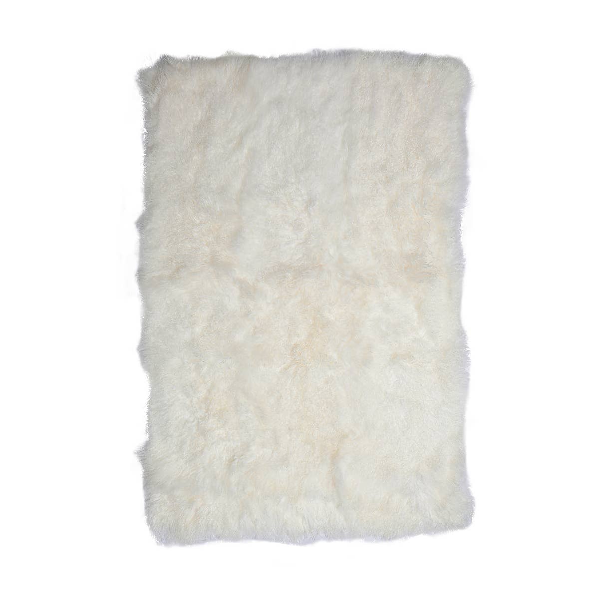Creamy Supple Tibetan Throw 2x4