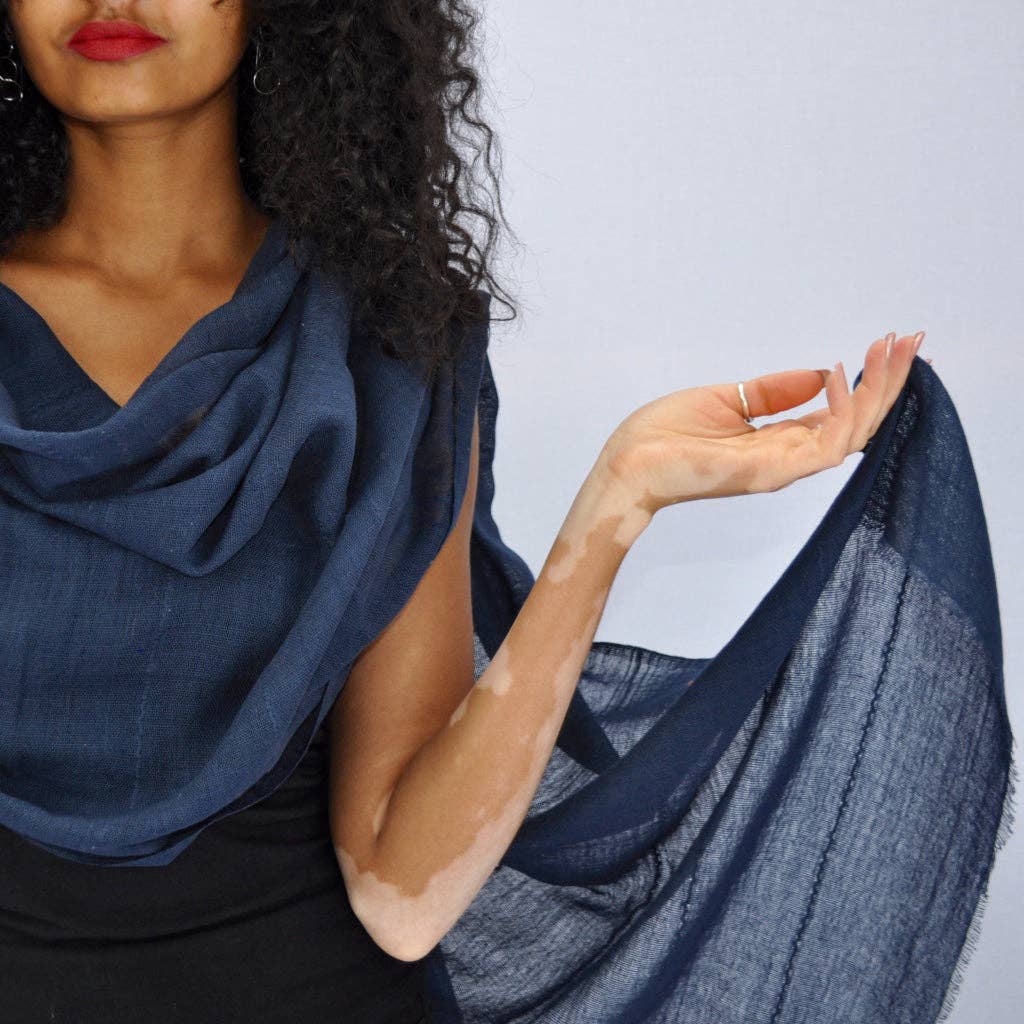 SLATE + SALT - Classic Cotton Wrap Scarf: Gold