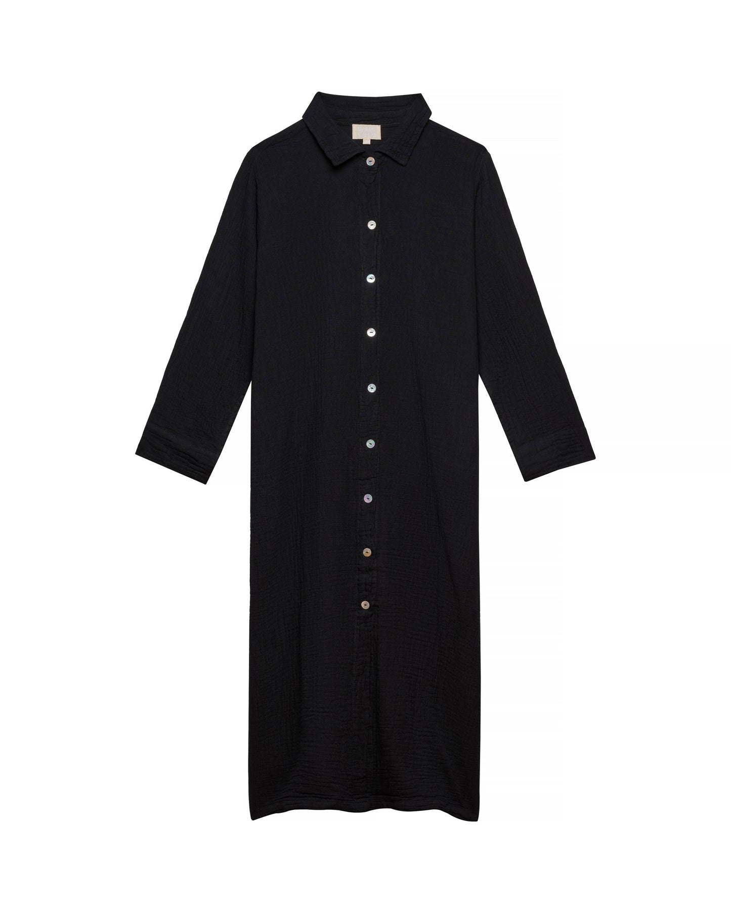 Honest Cotton - Shell Shirt Dress: White / LXL