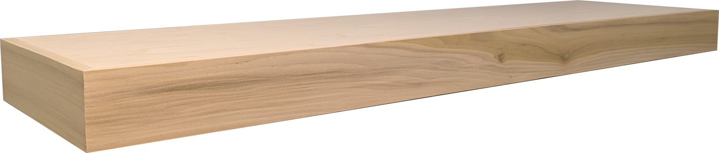ARKANSAS WOOD DOORS INC - Wood Floating Shelf: Clear / 36" x 9" x 2.25" / Maple