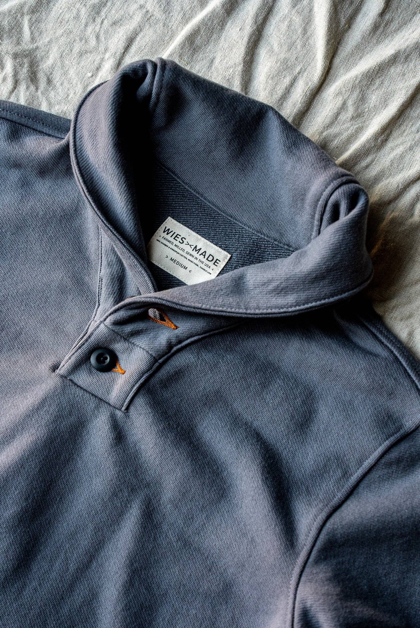 WiesMade - Men | Bodega Shawl Pullover | 14oz 100% Cotton French Terry - Pebble: Pebble / M