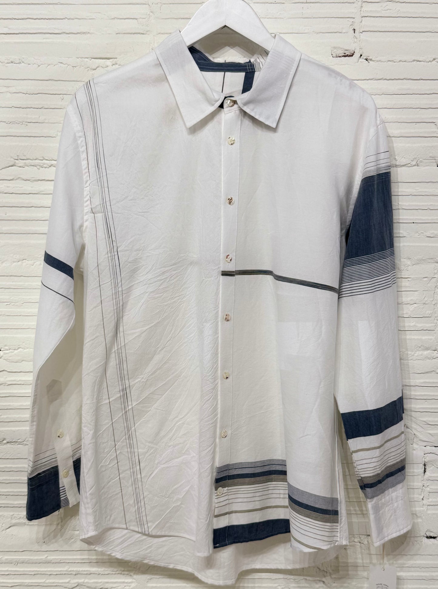 Button Down Shirt -Long Sleeve in Organic Cotton by Tamaki-Niime