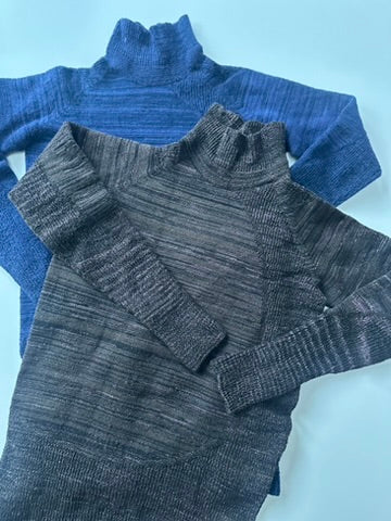 Nice Comfort Mock Turtle  Stretch Sweater from Japan