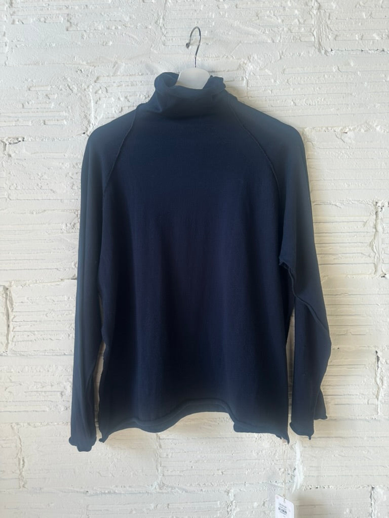 Tamaki Niime Tokkuri Cotton Mock neck knit long sleeve tee
