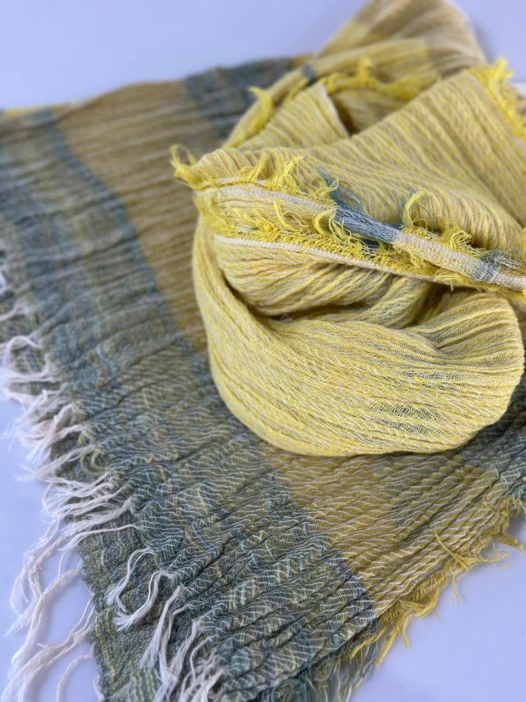 Roots Middle Gauze Cotton Scarves 21'' x 70'' from Japan