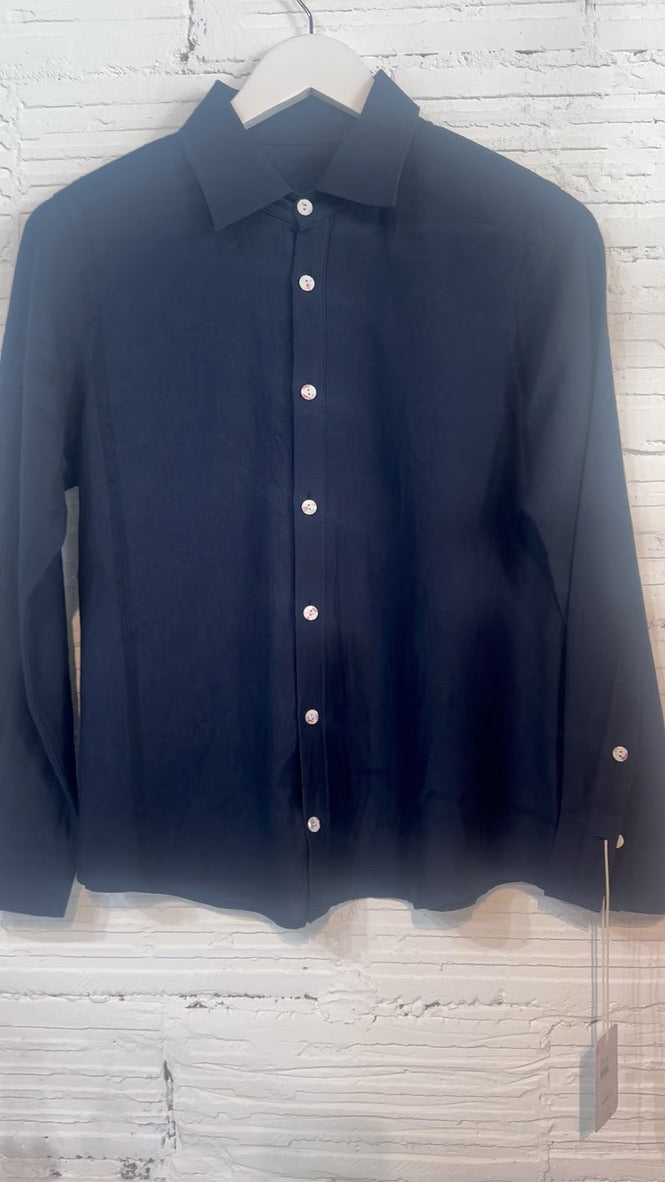Button Down Shirt -Long Sleeve in Organic Cotton by Tamaki-Niime
