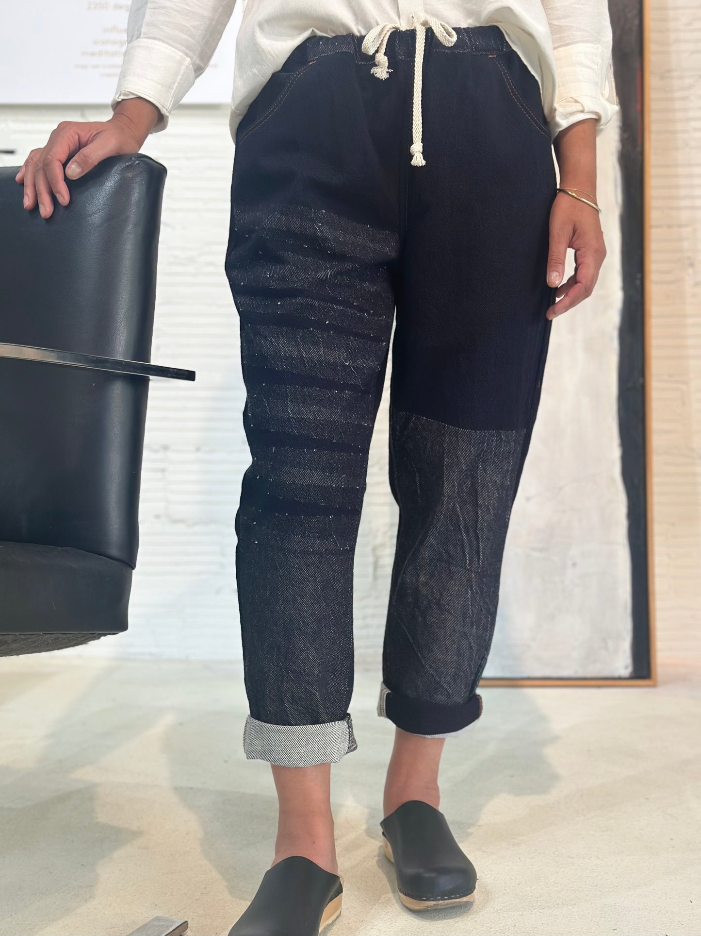 Tamaki-Niime Happy Pant-Organic Cotton Denim -Gender Fluid Wear from Japan