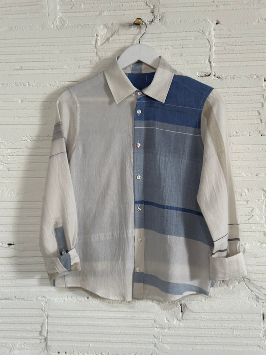Button Down Shirt -Long Sleeve in Organic Cotton by Tamaki-Niime
