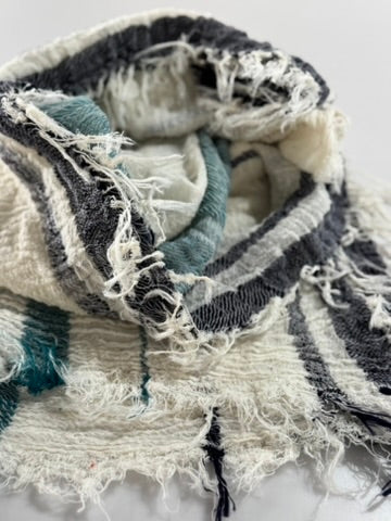 Roots Cotton Square Shawl from Tamaki Niime Japan  43'' square