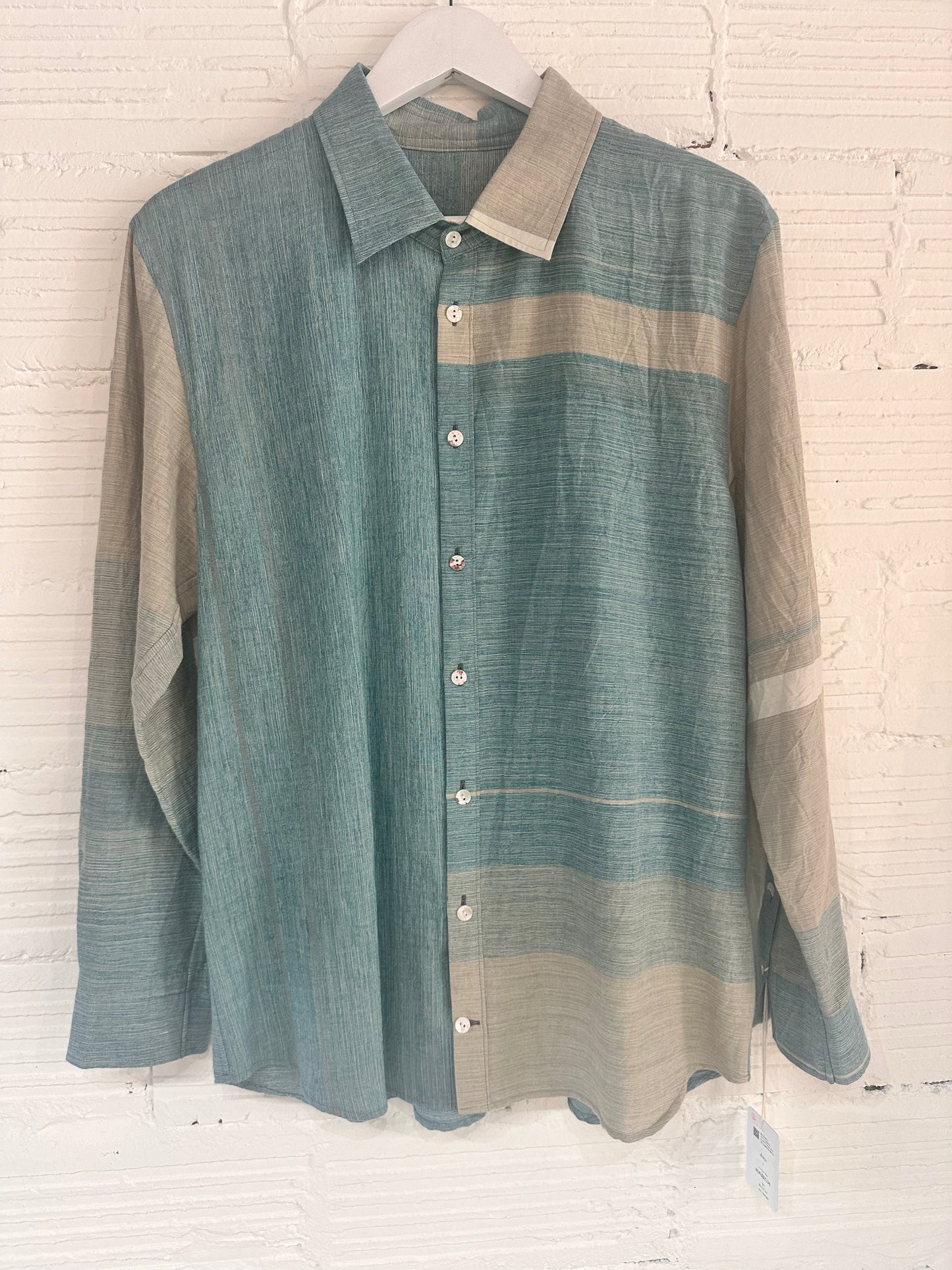 Button Down Shirt -Long Sleeve in Organic Cotton by Tamaki-Niime