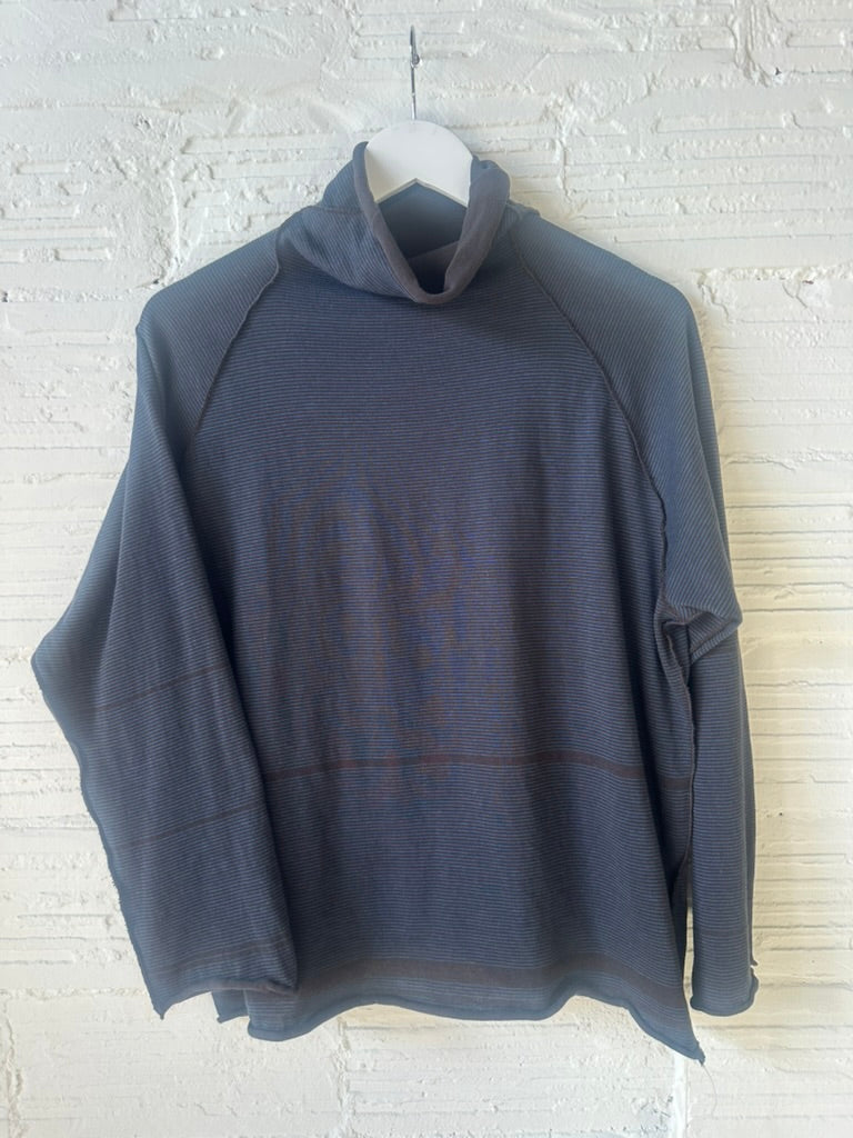 Tamaki Niime Tokkuri Cotton Mock neck knit long sleeve tee
