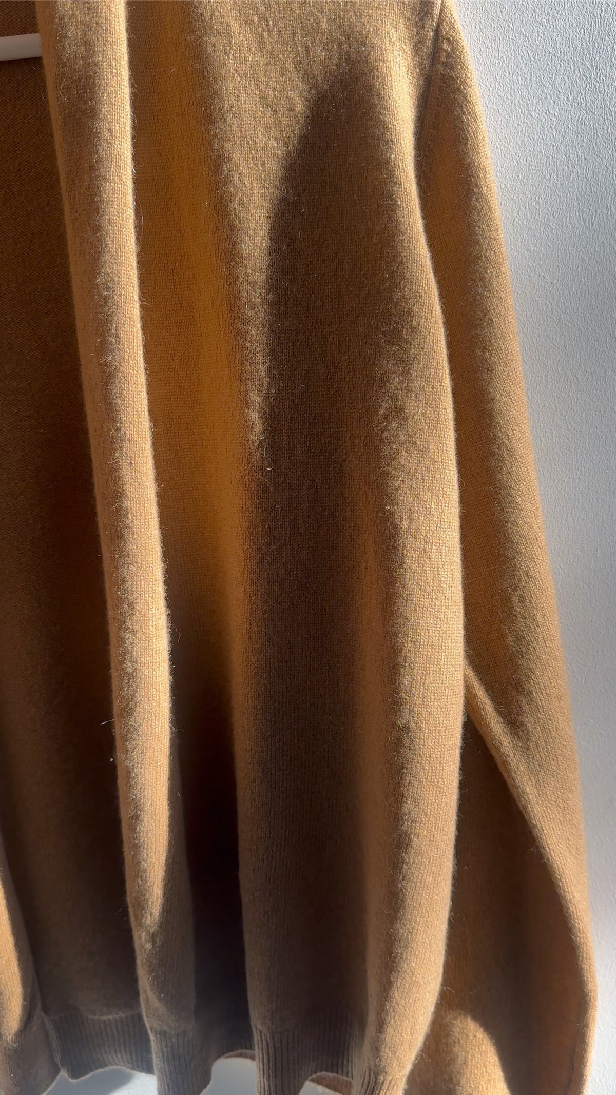 Blair Cashmere Seamless Open Cardigan -Camel