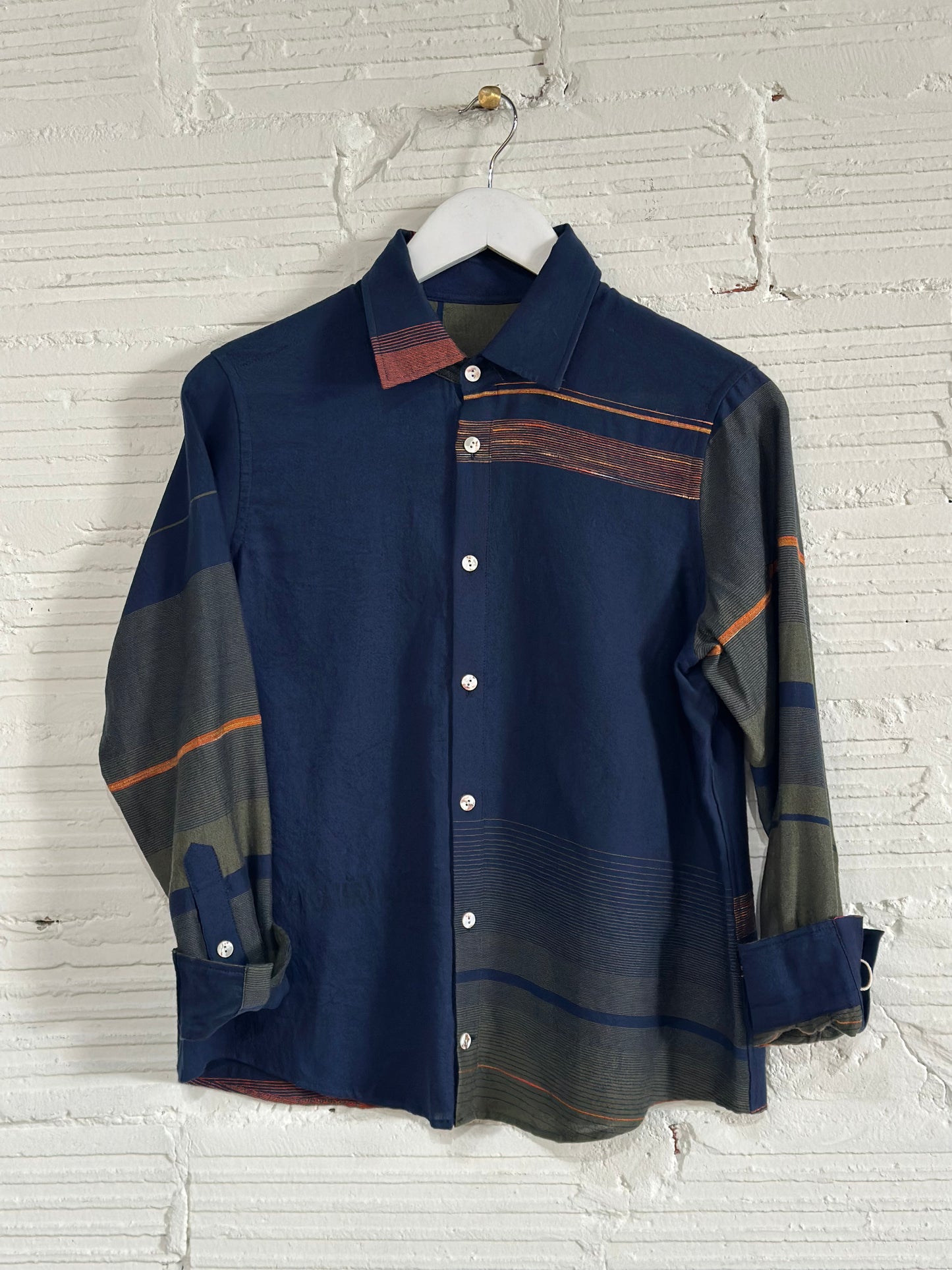 Button Down Shirt -Long Sleeve in Organic Cotton by Tamaki-Niime