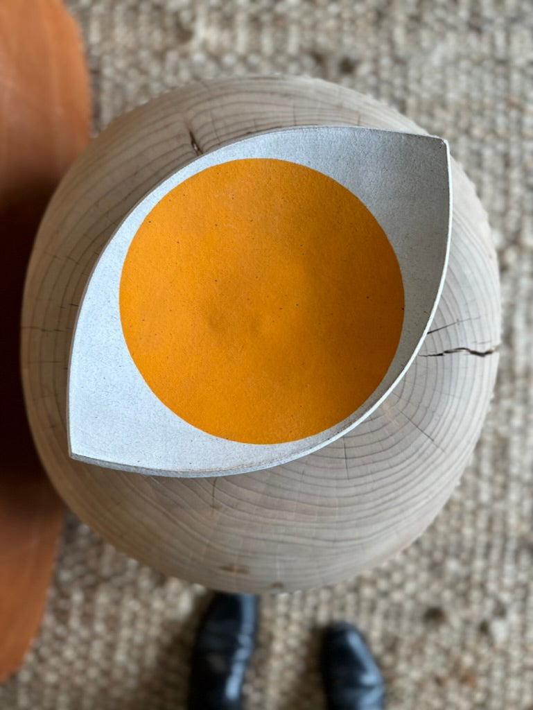 Mquan Large Eye Dish: Full Moon Marigold