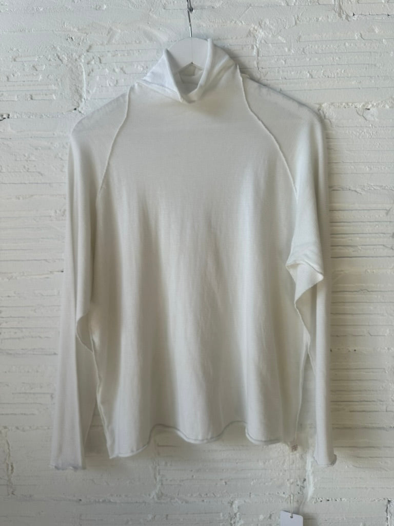 Tamaki Niime Tokkuri Cotton Mock neck knit long sleeve tee