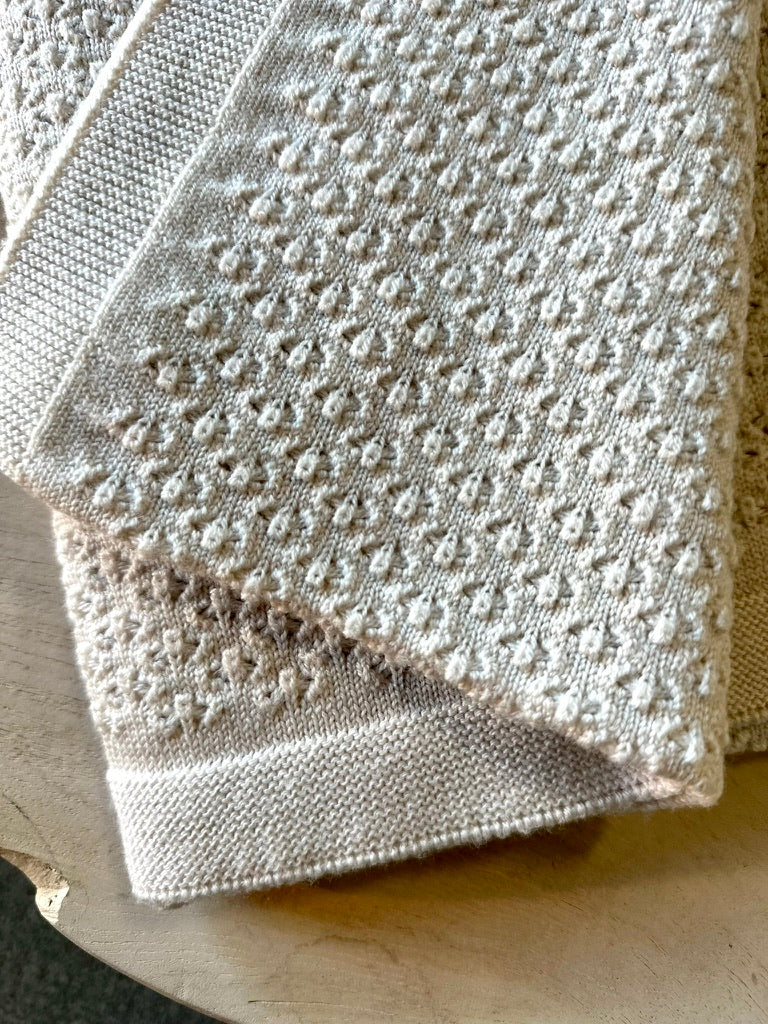 Merino Peppi Blanket Ecru