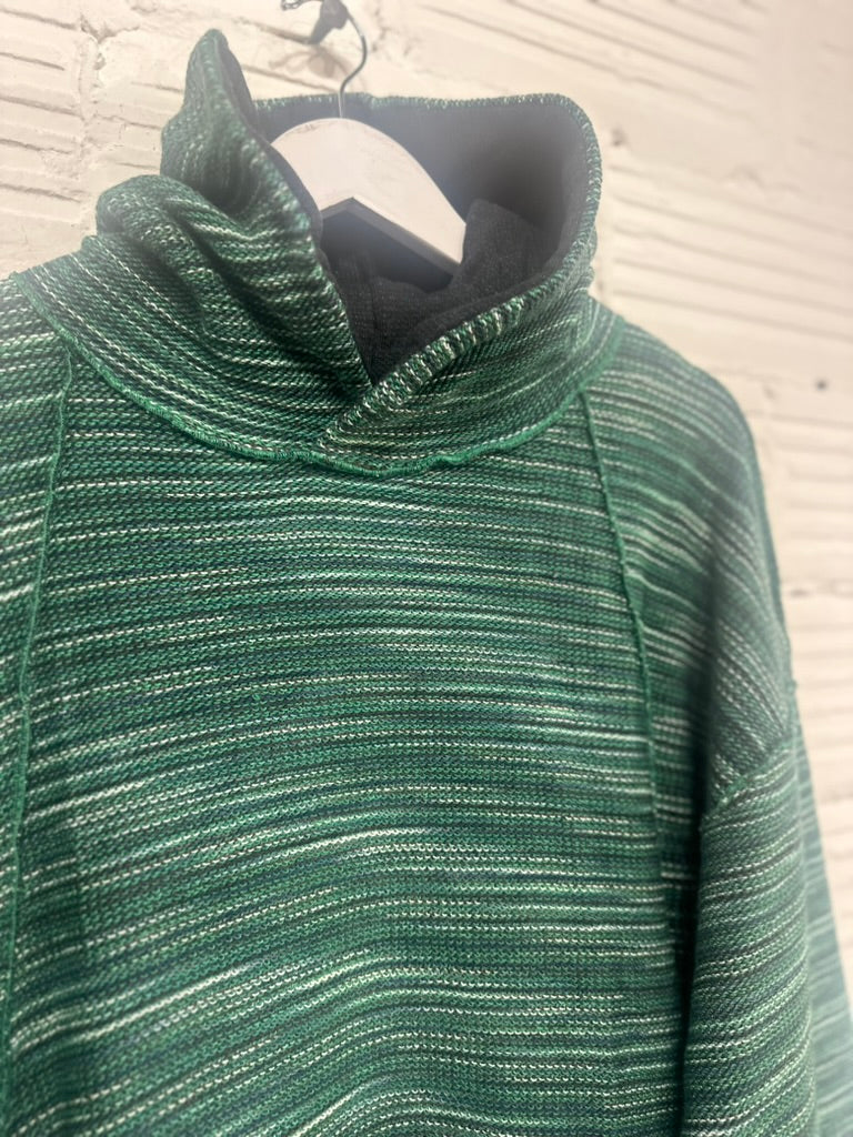 Tamaki Niime Dub Dub Pocket reversible hoodie in organic cotton from Japan