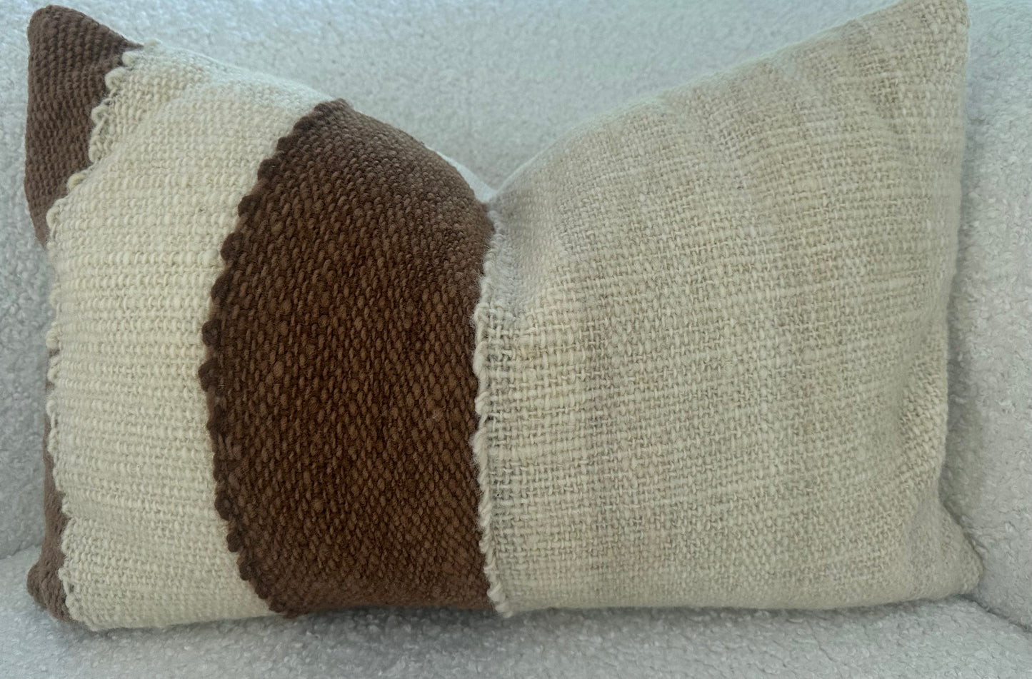 Lazo Vertical Stripe 16'' x 24'' Woolen Pillow from Chile