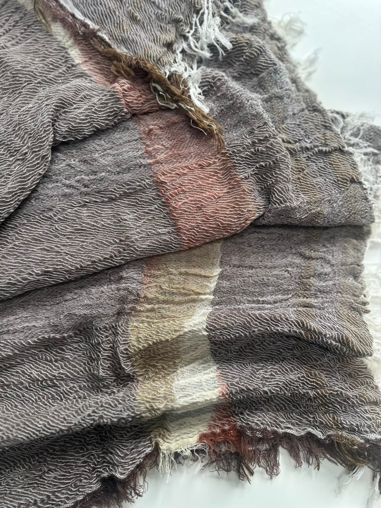 Roots Cotton Square Shawl from Tamaki Niime Japan  43'' square