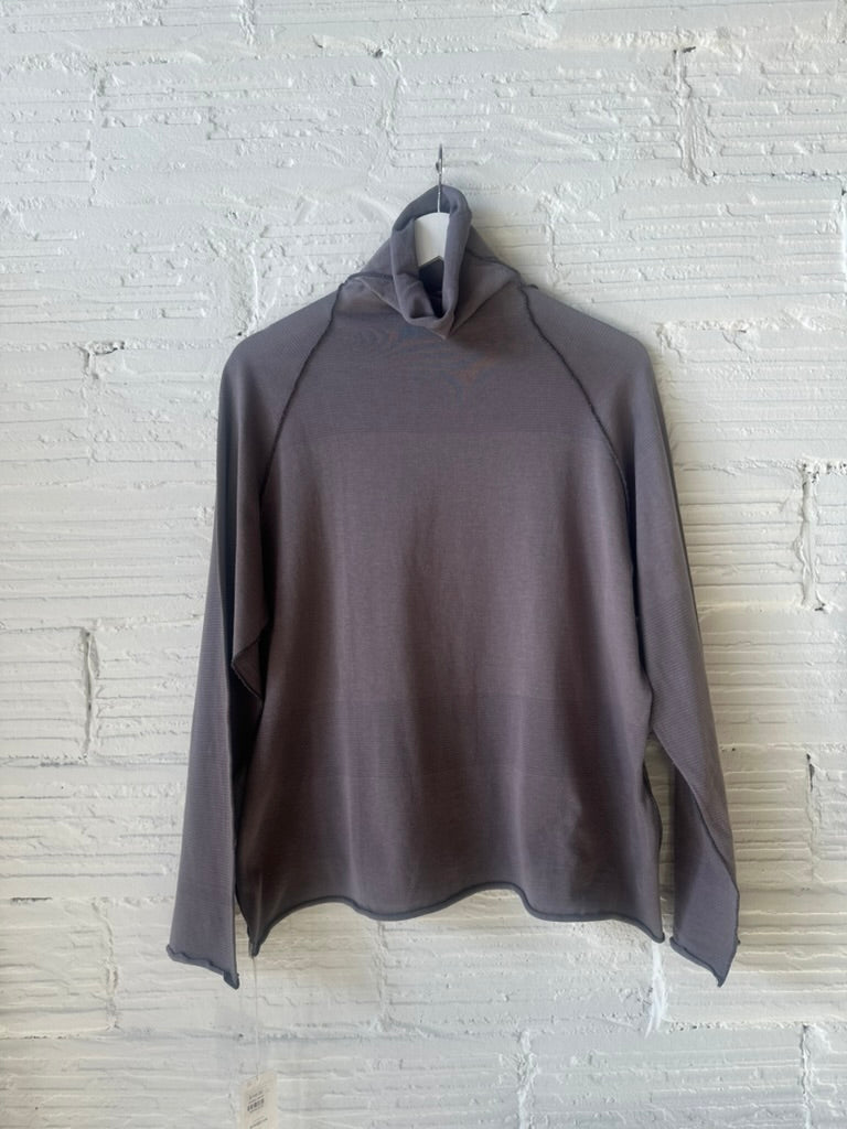 Tamaki Niime Tokkuri Cotton Mock neck knit long sleeve tee