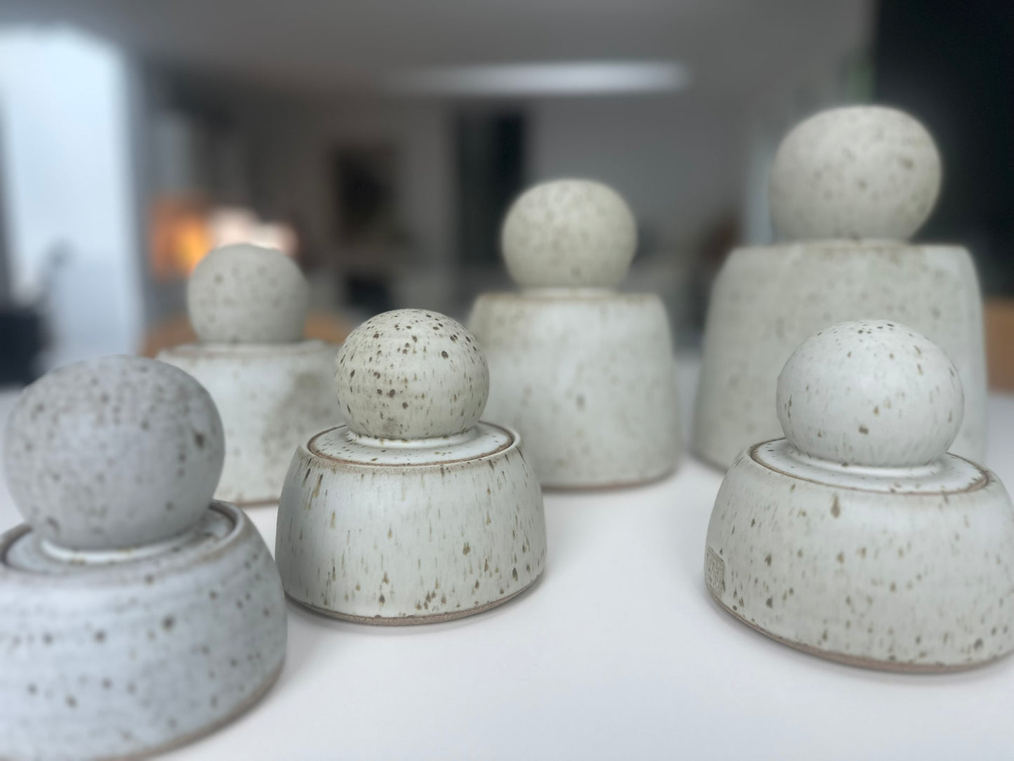 MH STUDIO - Alabaster White Stash Jars: XL